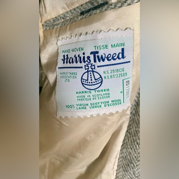 Vintage Harris Tweed Herringbone Blazer Size40 - Picture 7 of 14